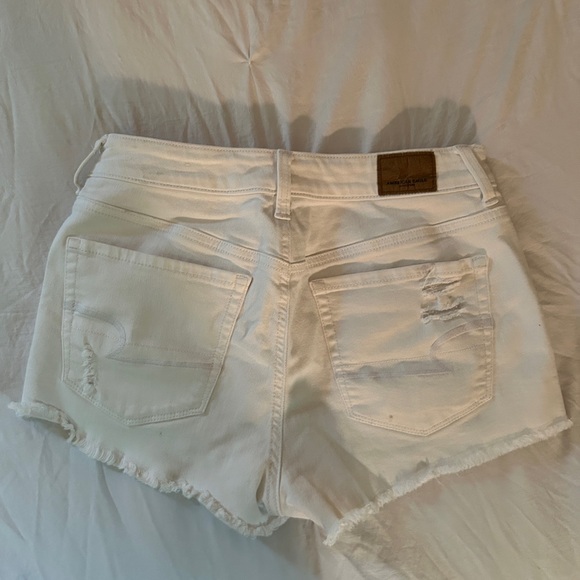 American Eagle white denim stretch shorts - Picture 4 of 7